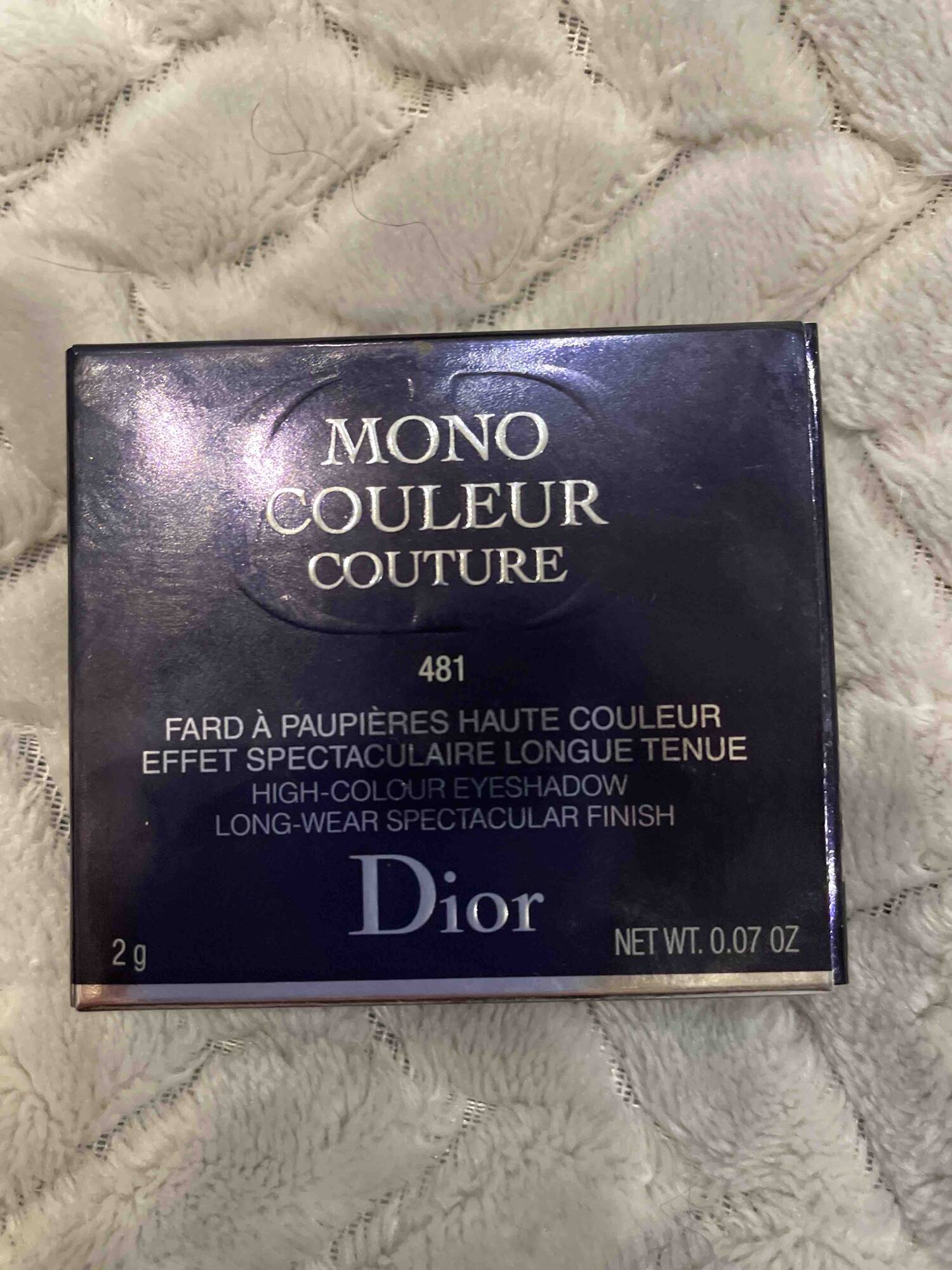 DIOR - Mono Couleur couture - Fard à paupières haute couleur