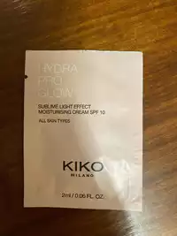 KIKO - Hydra pro glow - Moisturising cream spf10