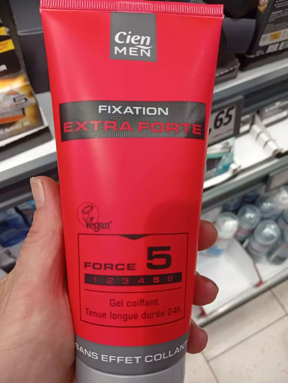 CIEN MEN - Gel coiffant fixation extra forte force 5