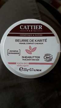 CATTIER - Beurre de karité bio pour visage corps et cheveux