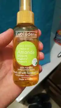 EVOLUDERM - Huile beauté à l'huile d'amande douce hydrate et adoucit