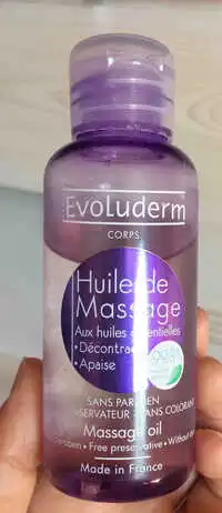 EVOLUDERM - Huile de massage aux huiles essentielles