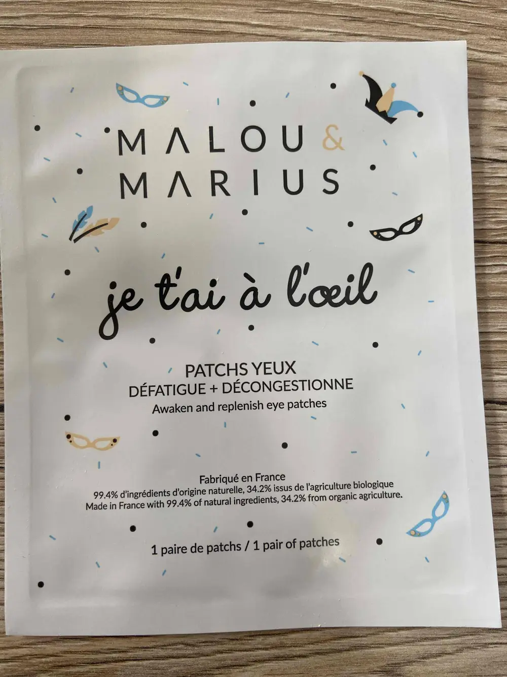 MALOU MARIUS - Je t'ai à l’œil - Patchs yeux 
