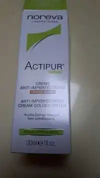 NOREVA - Actipur - Crème anti-imperfections teintée dorée