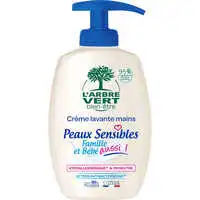 L'ARBRE VERT BIEN-ÊTRE - L'Arbre Vert Bien-être Crème Lavante Mains Peaux Sensibles Famille et Bébé aussi! - Hypoallergénique - 95% d'ingrédients d'origine naturelle  300mL