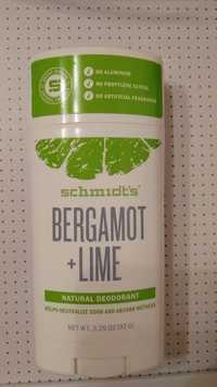 SCHMIDT'S - Bergamot +lime - Natural déodorant