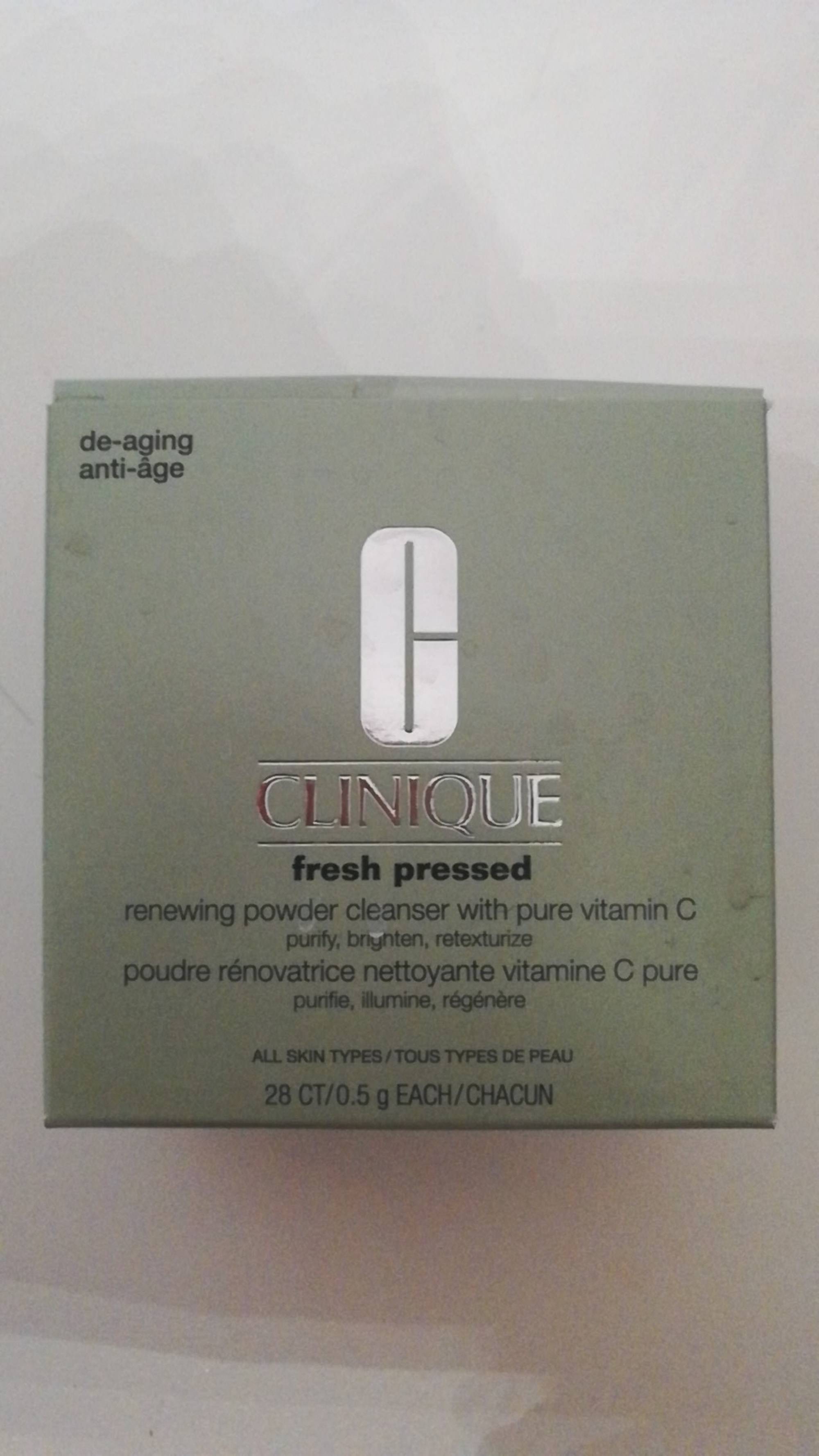 CLINIQUE - Fresh pressed - Poudre rénovatrice nettoyante vitamine C pure