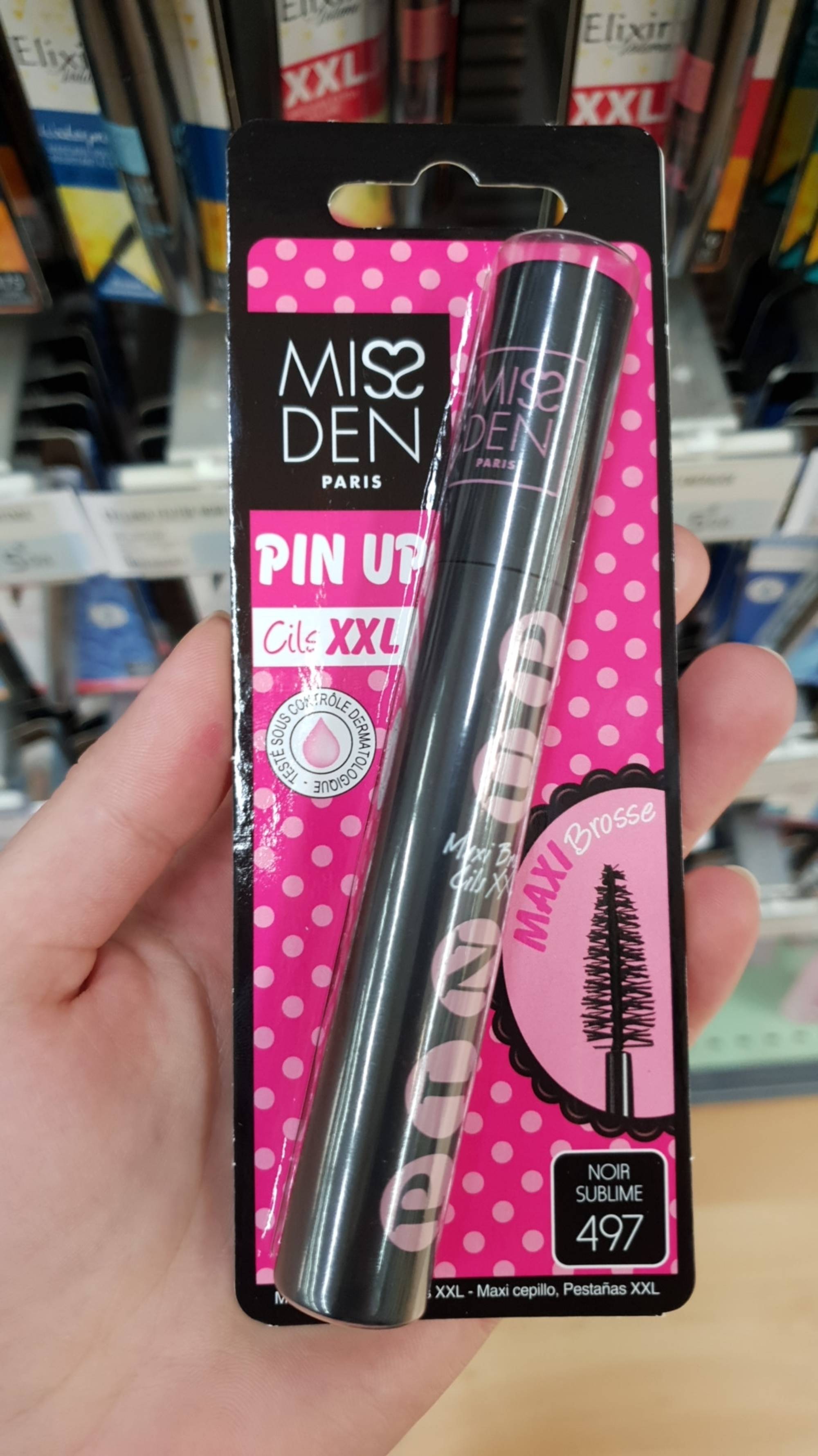 MISS DEN - Pin up - Mascara maxi brosse noir sublime 497
