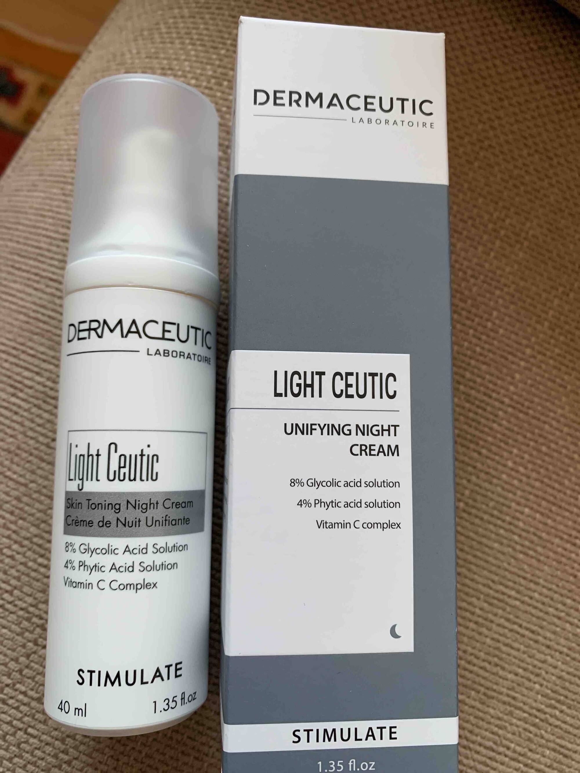DERMACEUTIC - Light ceutic - Crème de nuit unifiante