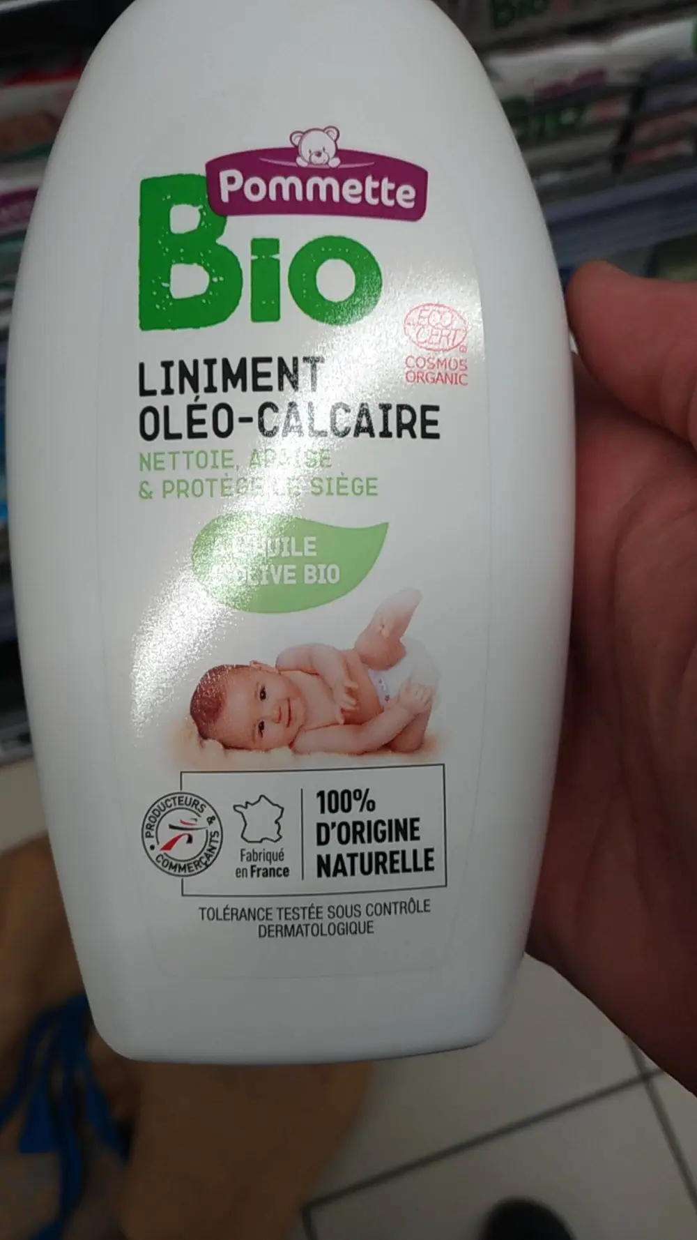 POMMETTE - Bio liniment oléo-calcaire à l'huile d'olive bio