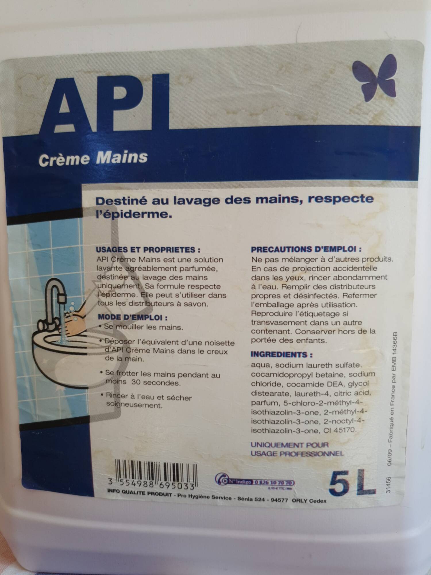 API - Crème mains