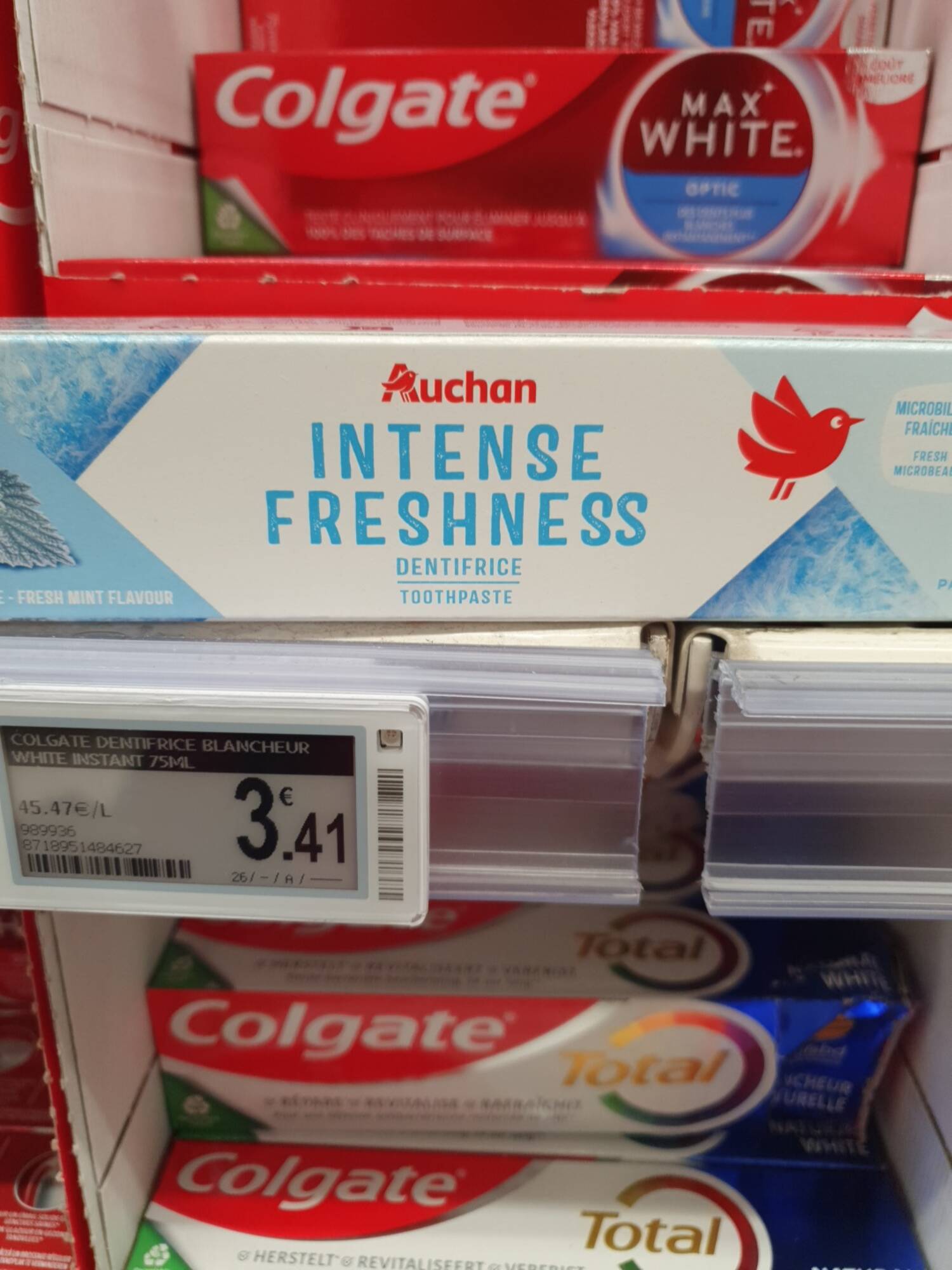 AUCHAN - Intense freshness - Dentifrice