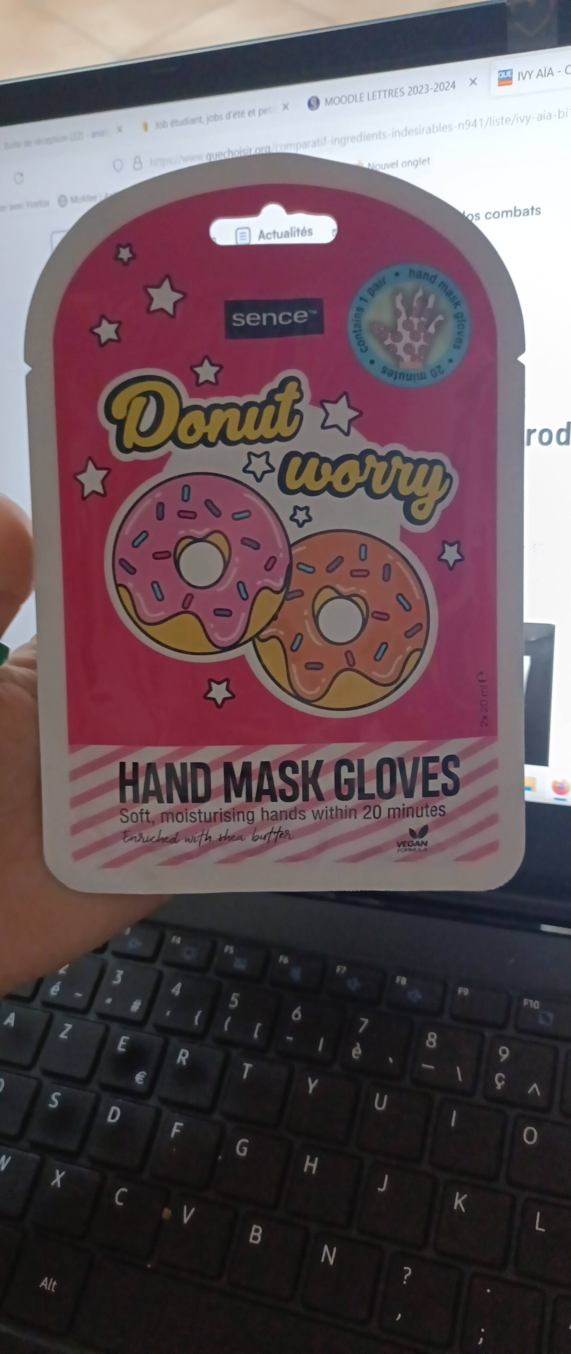SENCE - Donut worry - Hand mask gloves