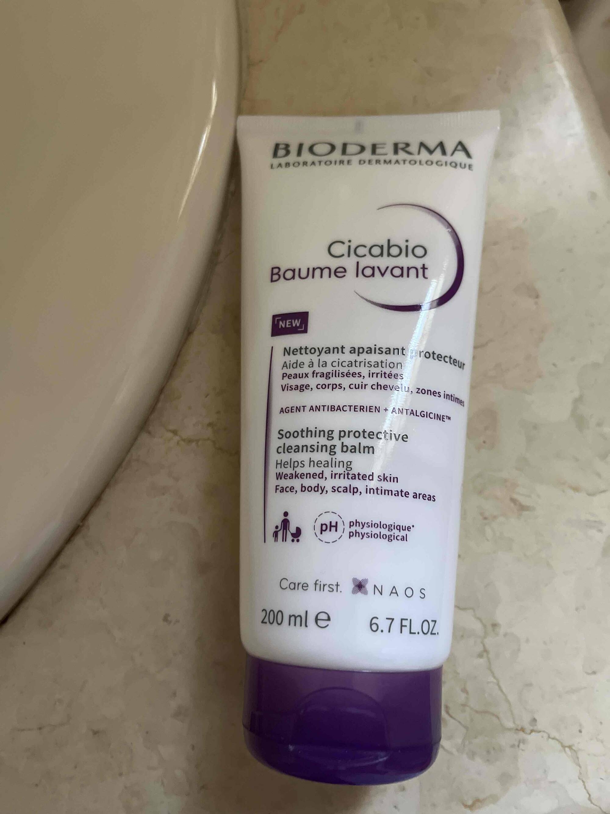 BIODERMA - Cicabio baume lavant - Nettoyant apaisant protecteur