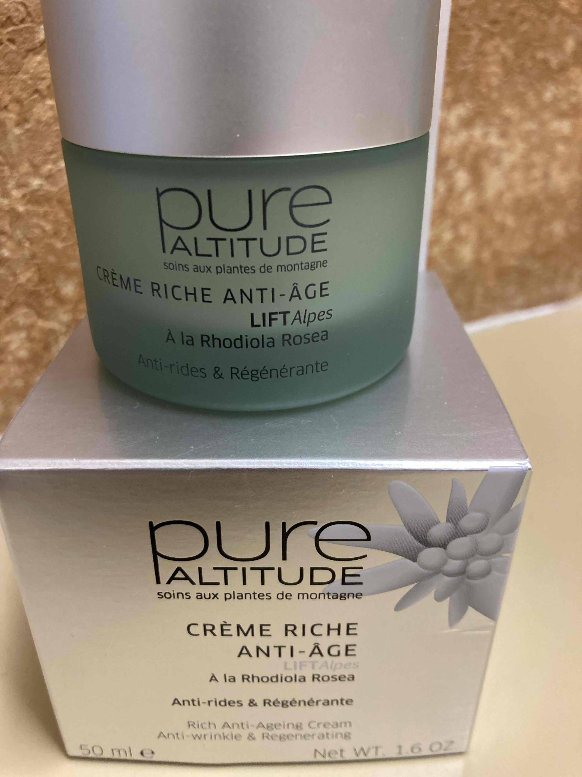 PURE ALTITUDE - Crème riche anti-âge à la rhodiola rosea