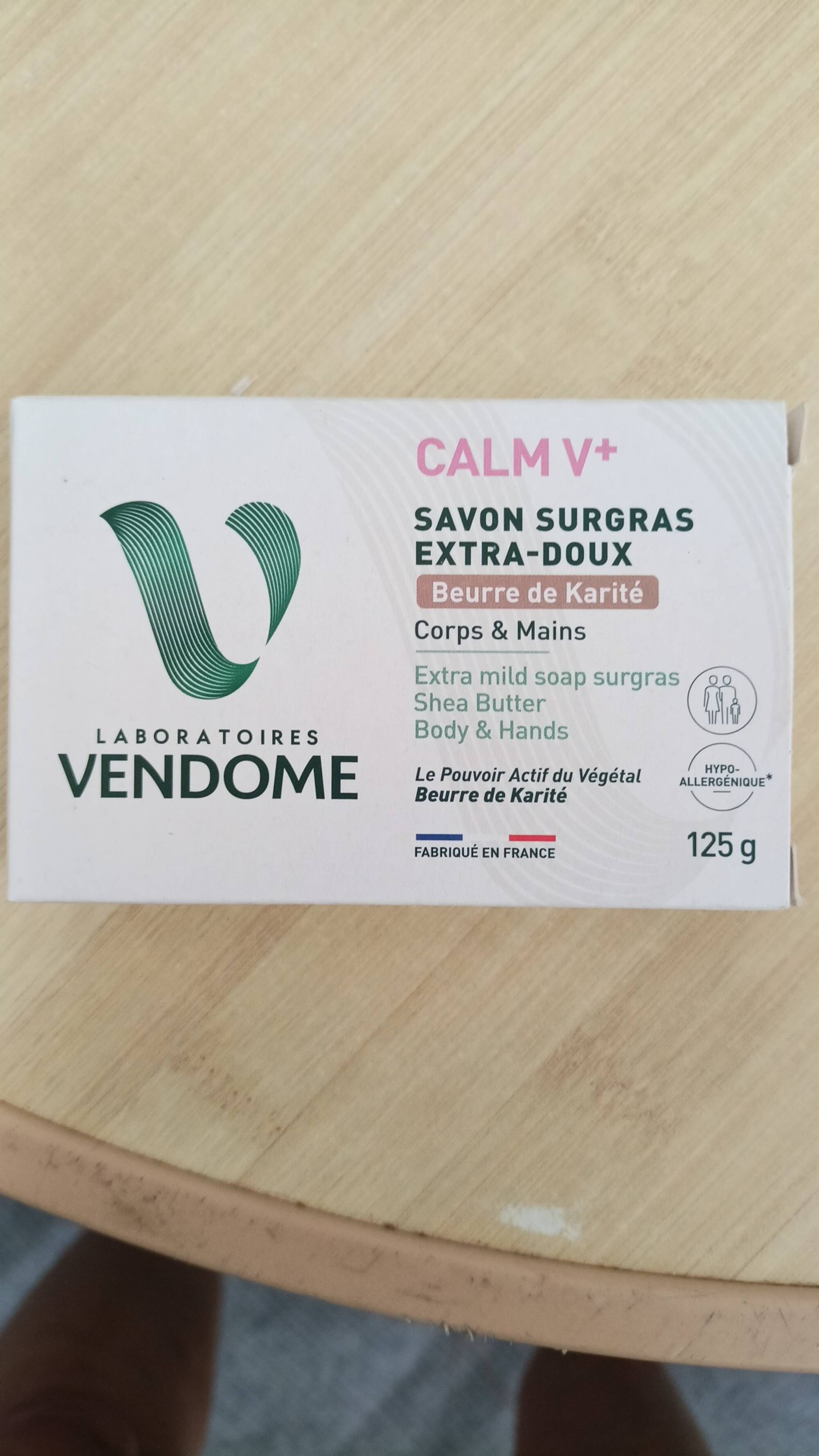 VENDOME - Calm V+ - Savon surgras extra-doux beurre de karité