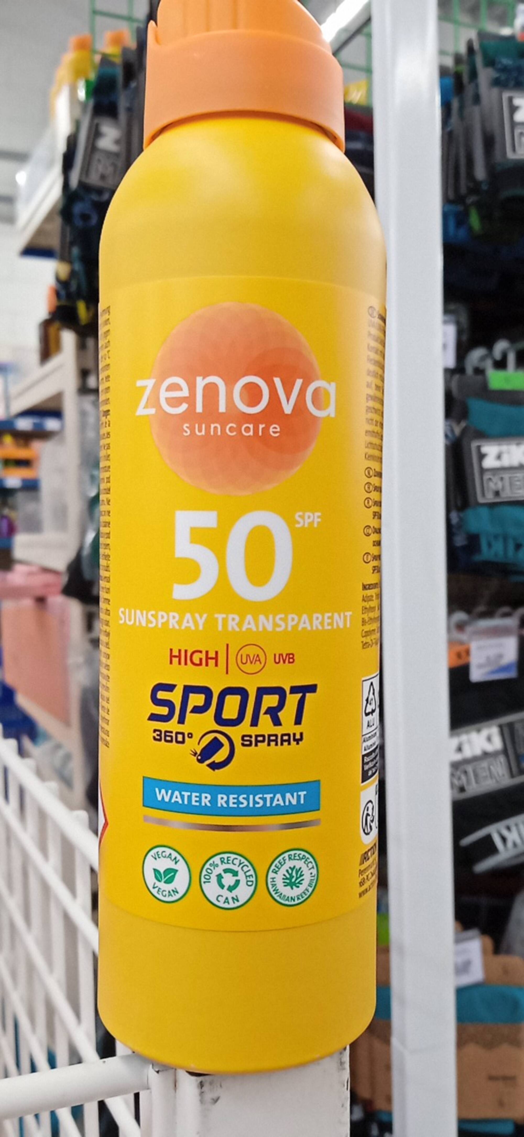 ZENOVA -  Sport - Sunspray transparent SPF 50