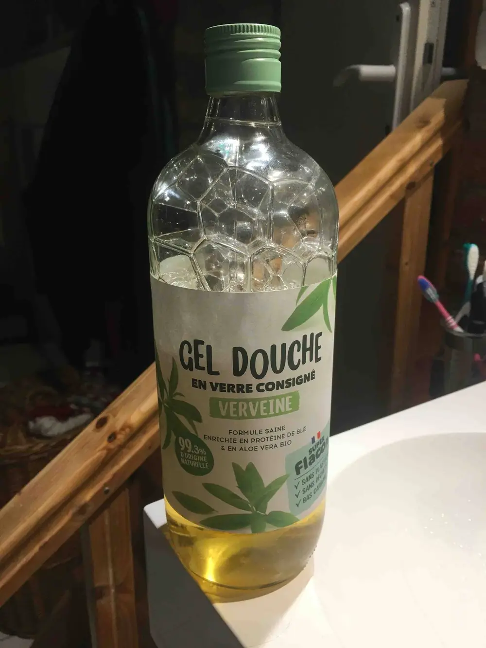 SUPER FLACON - Verveine - Gel douche en verre consigné