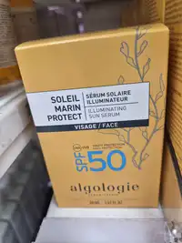 ALGOLOGIE - Soleil marin protect - Sérum solaire illuminateur SPF50