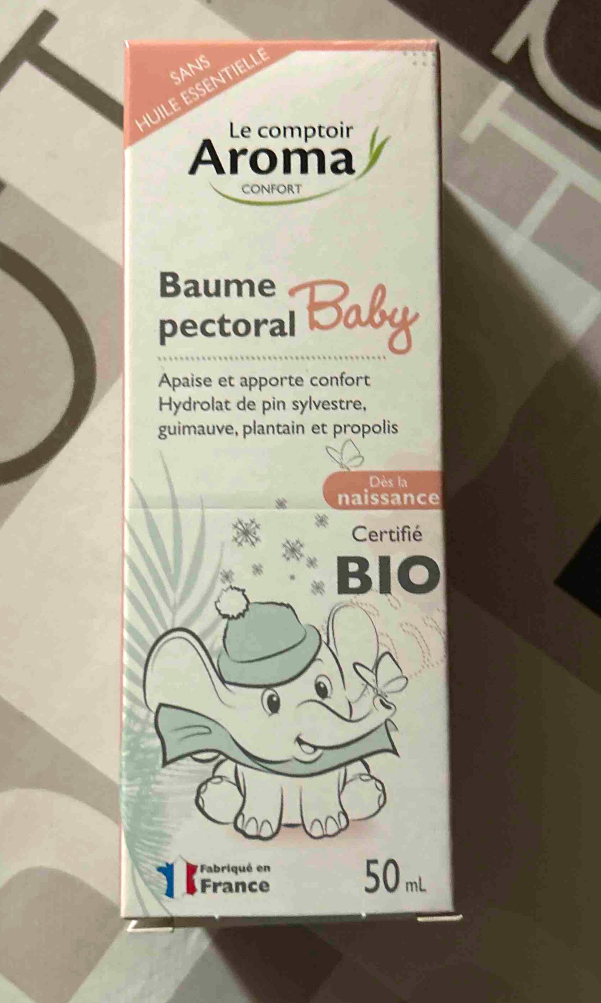Baume Pectoral bébé - Le comptoir Aroma - Bio - Dès la naissance