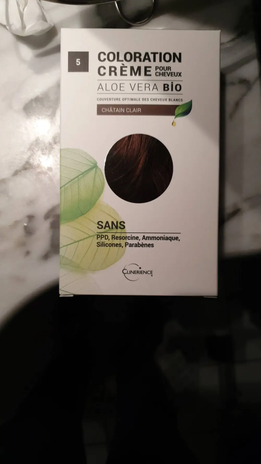 CLINERIENCE - Coloration crème avec Aloe vera bio 5 Châtain clair