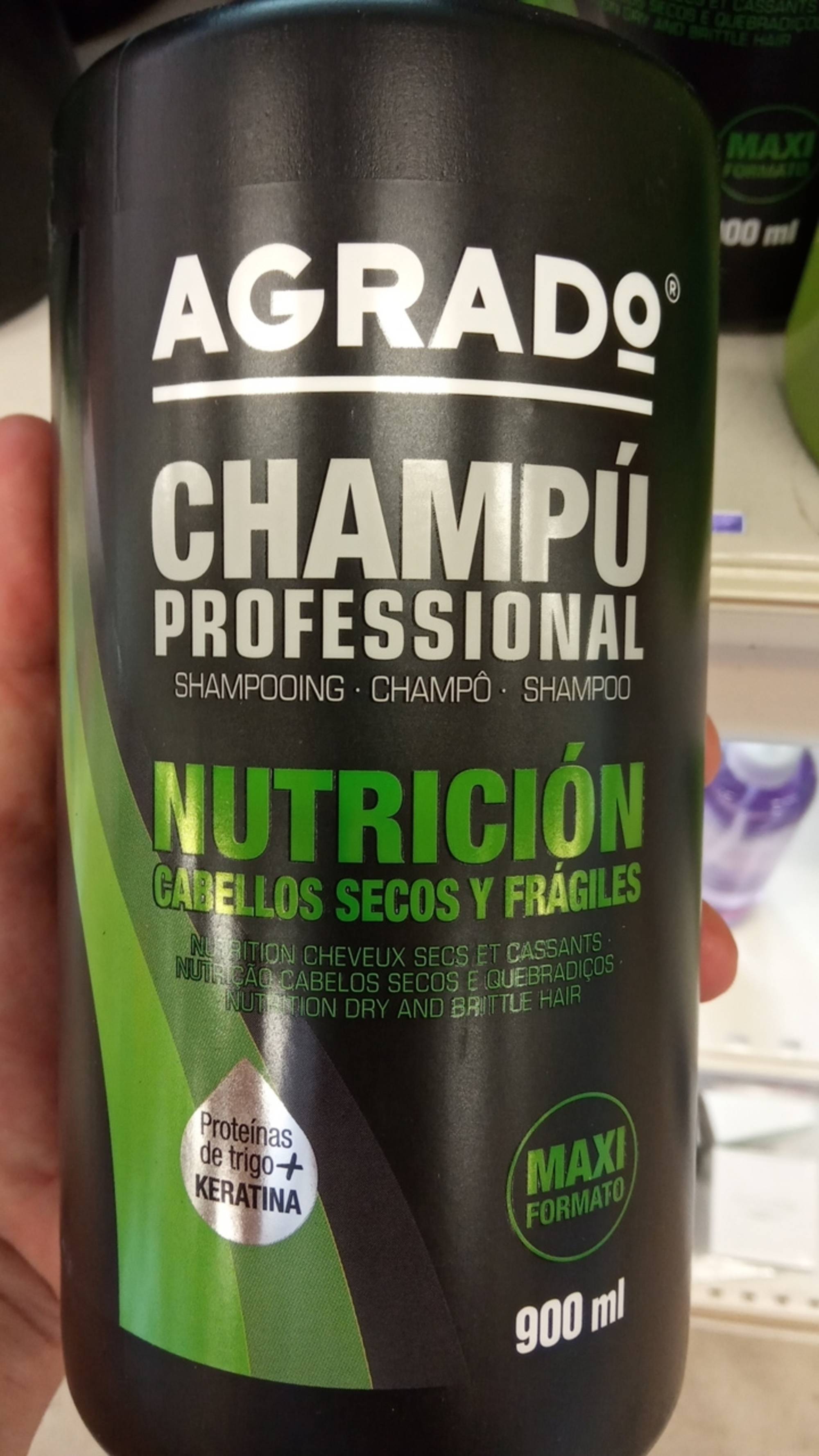 AGRADO - Shampooing nutrition cheveux secs et cassants