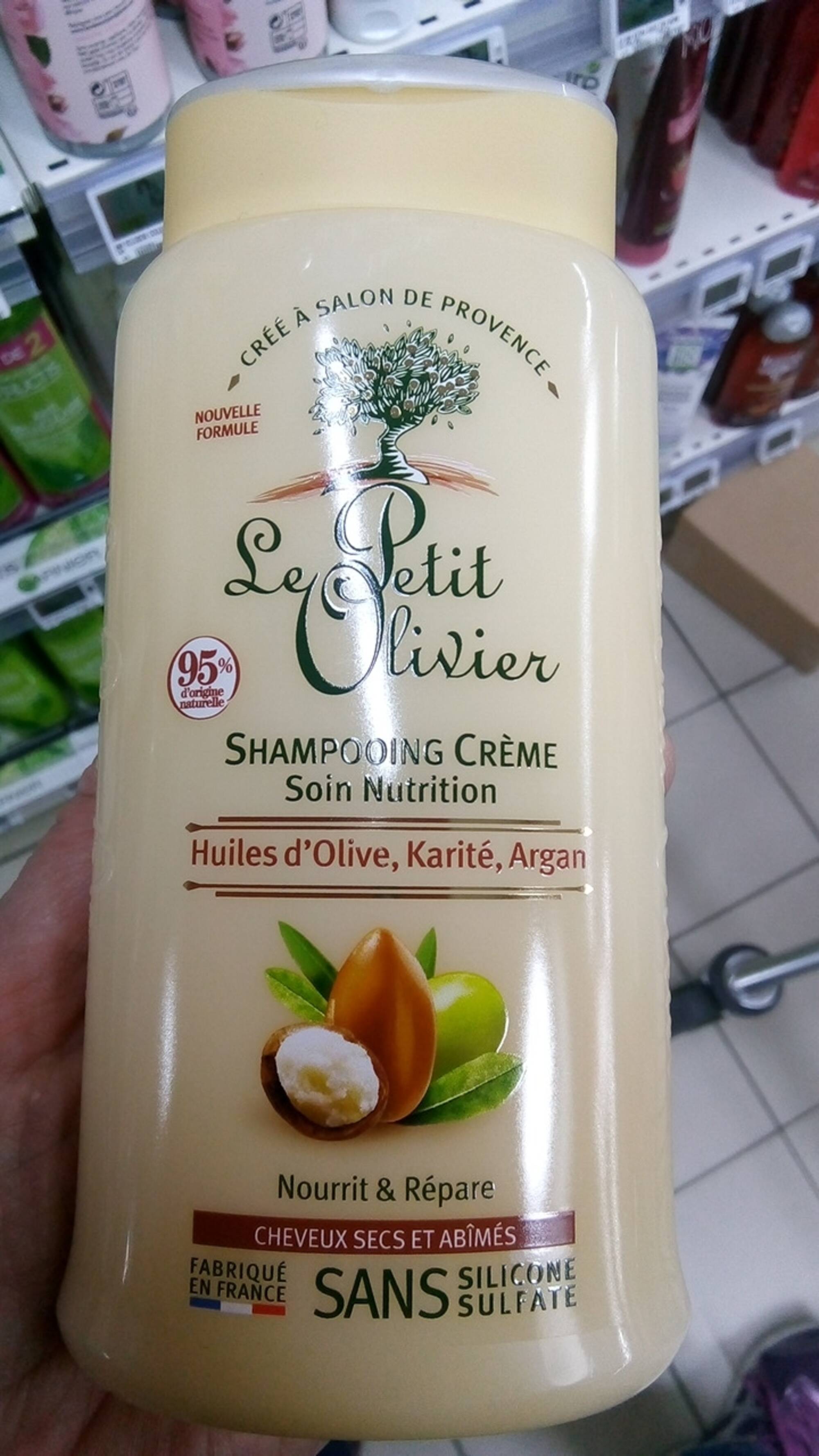 LE PETIT OLIVIER - Huiles d'olive, Karité, argan - Shampooing crème 