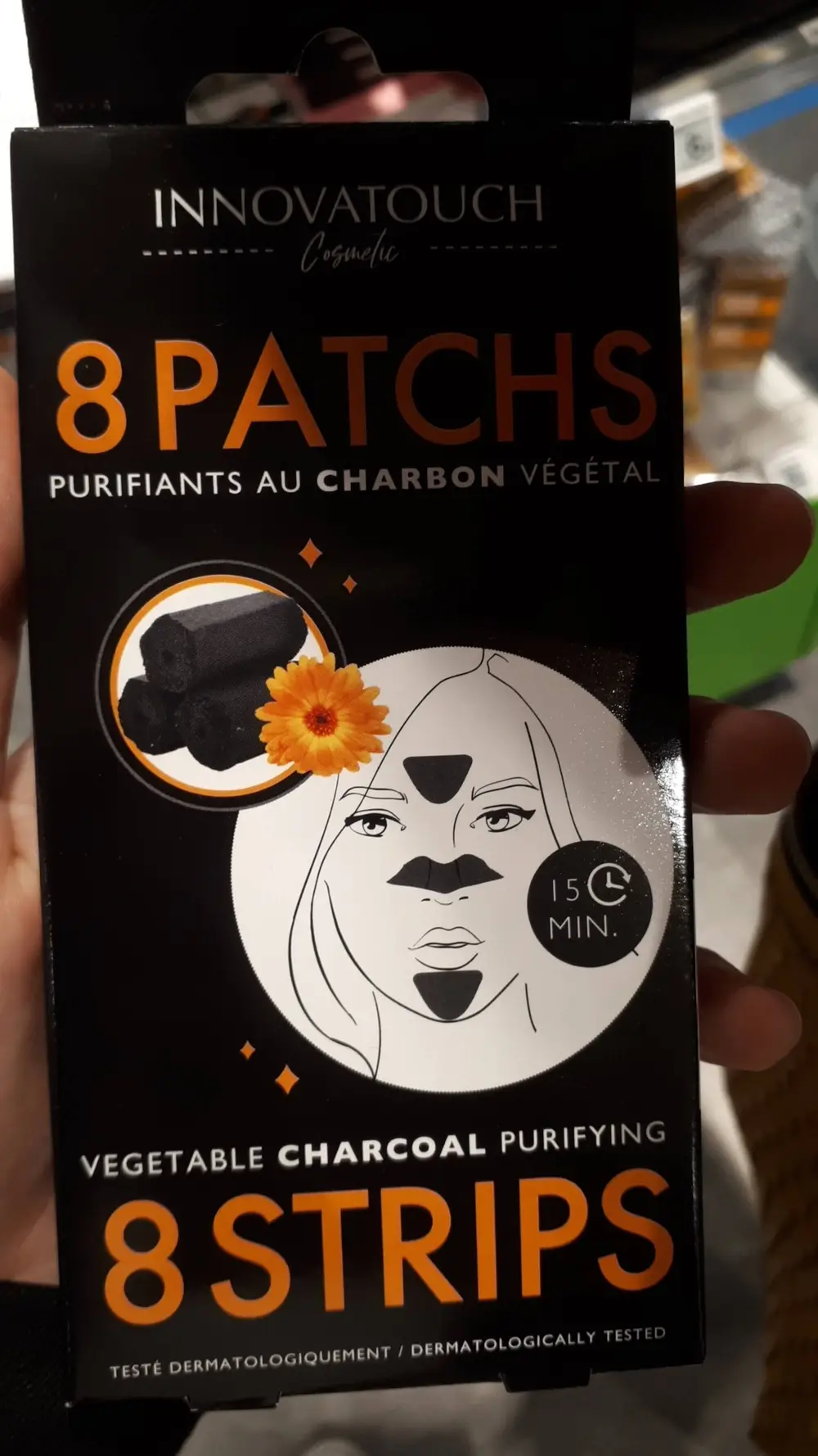INNOVATOUCH - 8 Patchs purifiants au charbon végétal