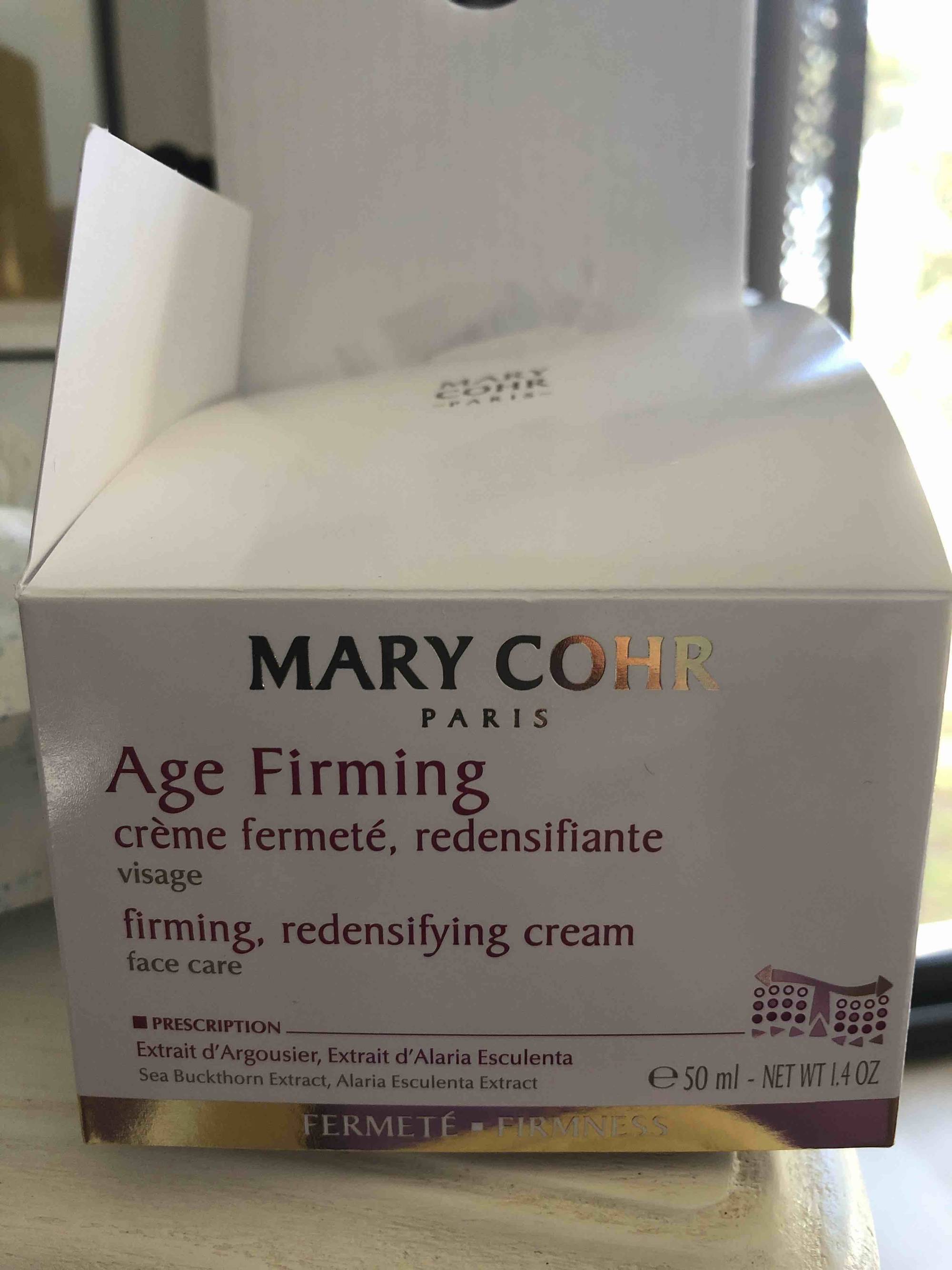 MARY COHR PARIS - Age firming - Crème fermeté redensifiante