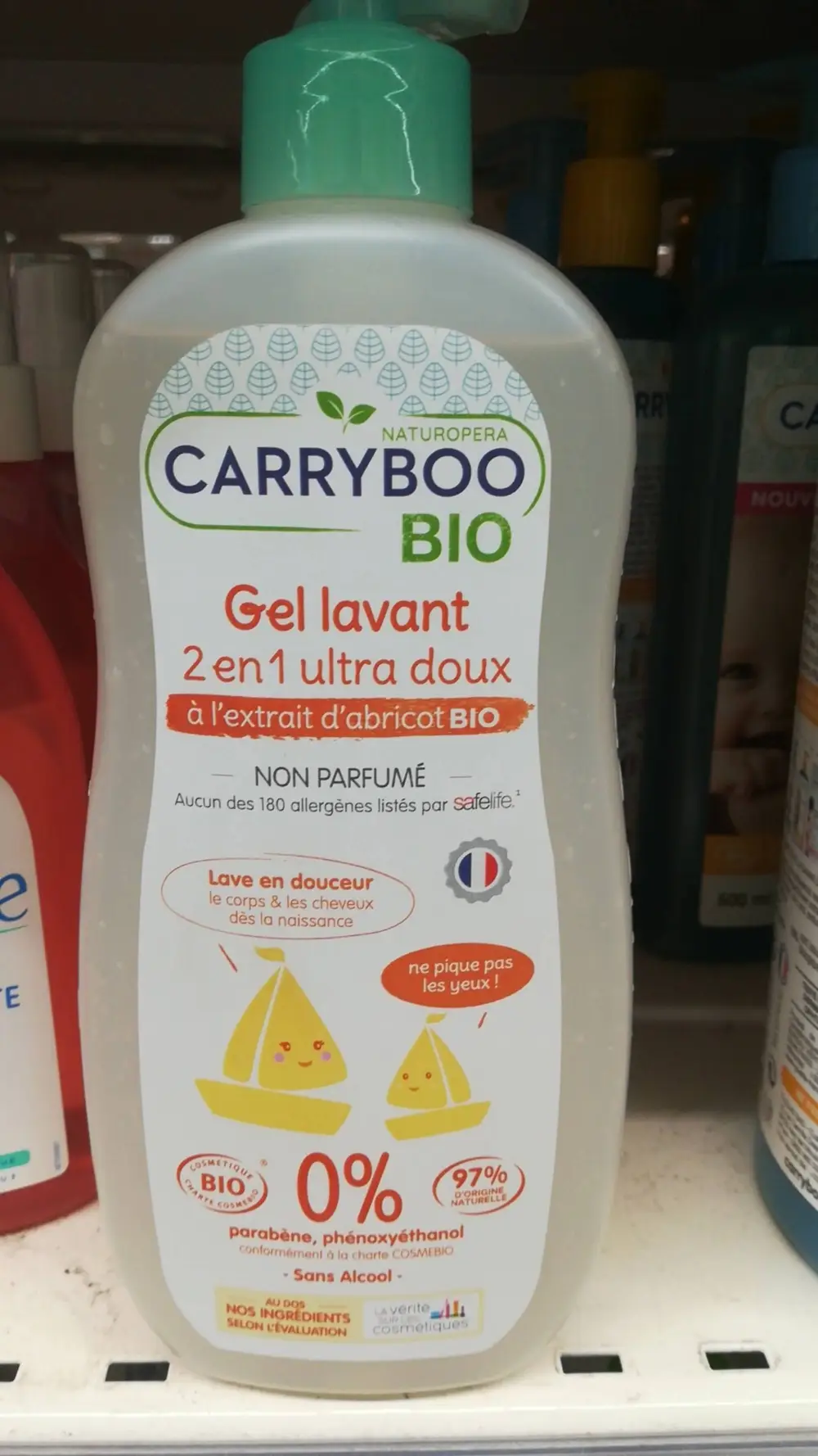 CARRYBOO - Bio - Gel lavant 2 en 1 ultra doux 