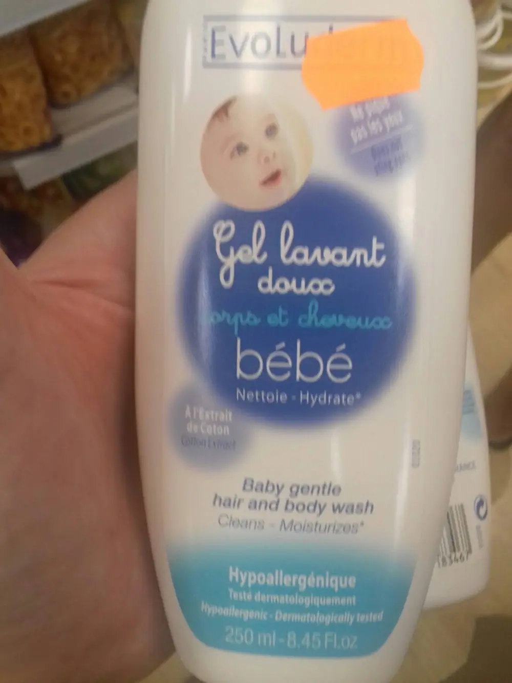 EVOLUDERM - Gel lavant doux corps et cheveux bébé