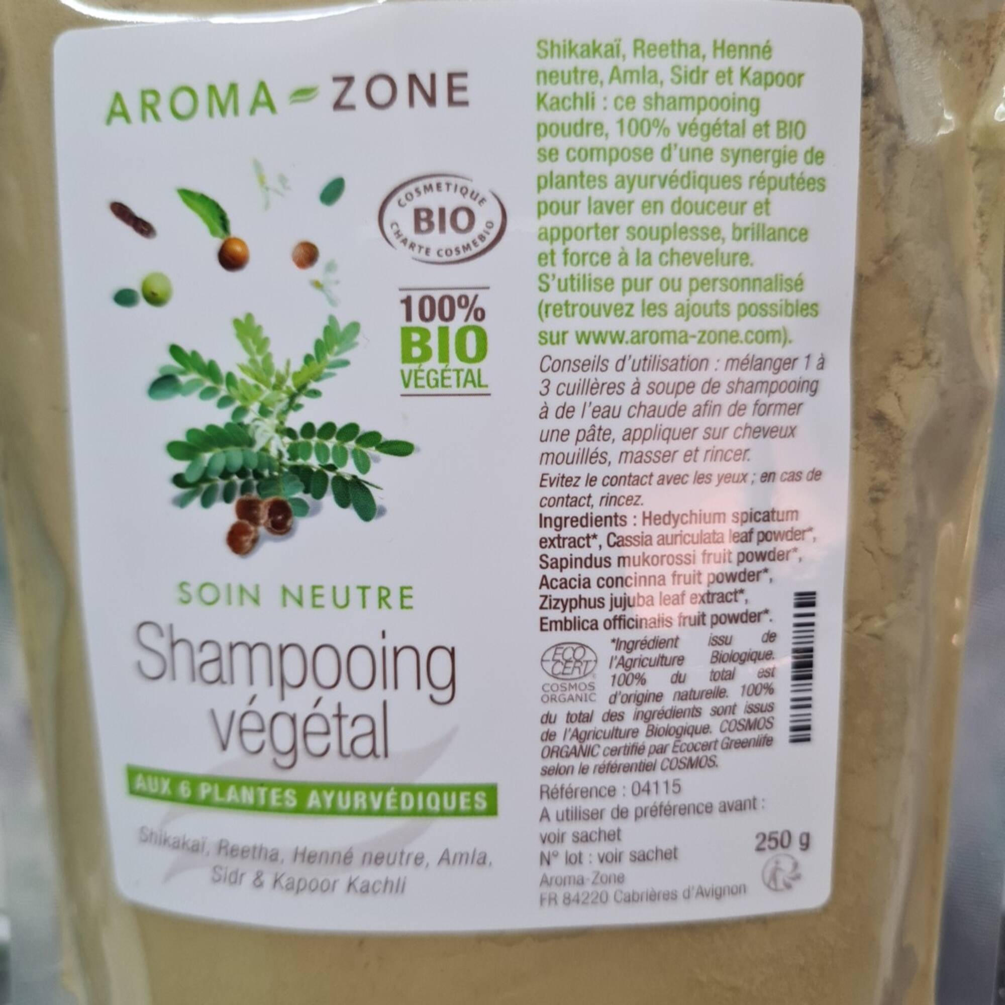 AROMA-ZONE - Soin neutre - Shampooing végétal bio