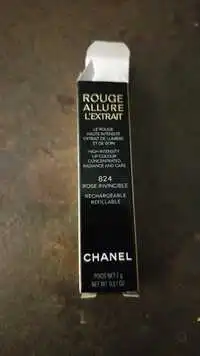 CHANEL - Rouge allure l'extrait 824 rose invincible 