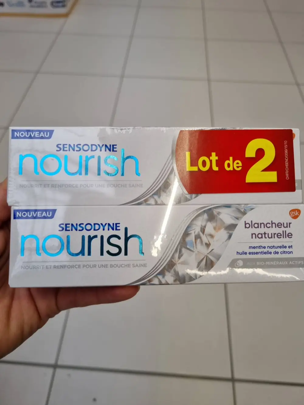 SENSODYNE - Nourish - Dentifrice blancheur naturelle