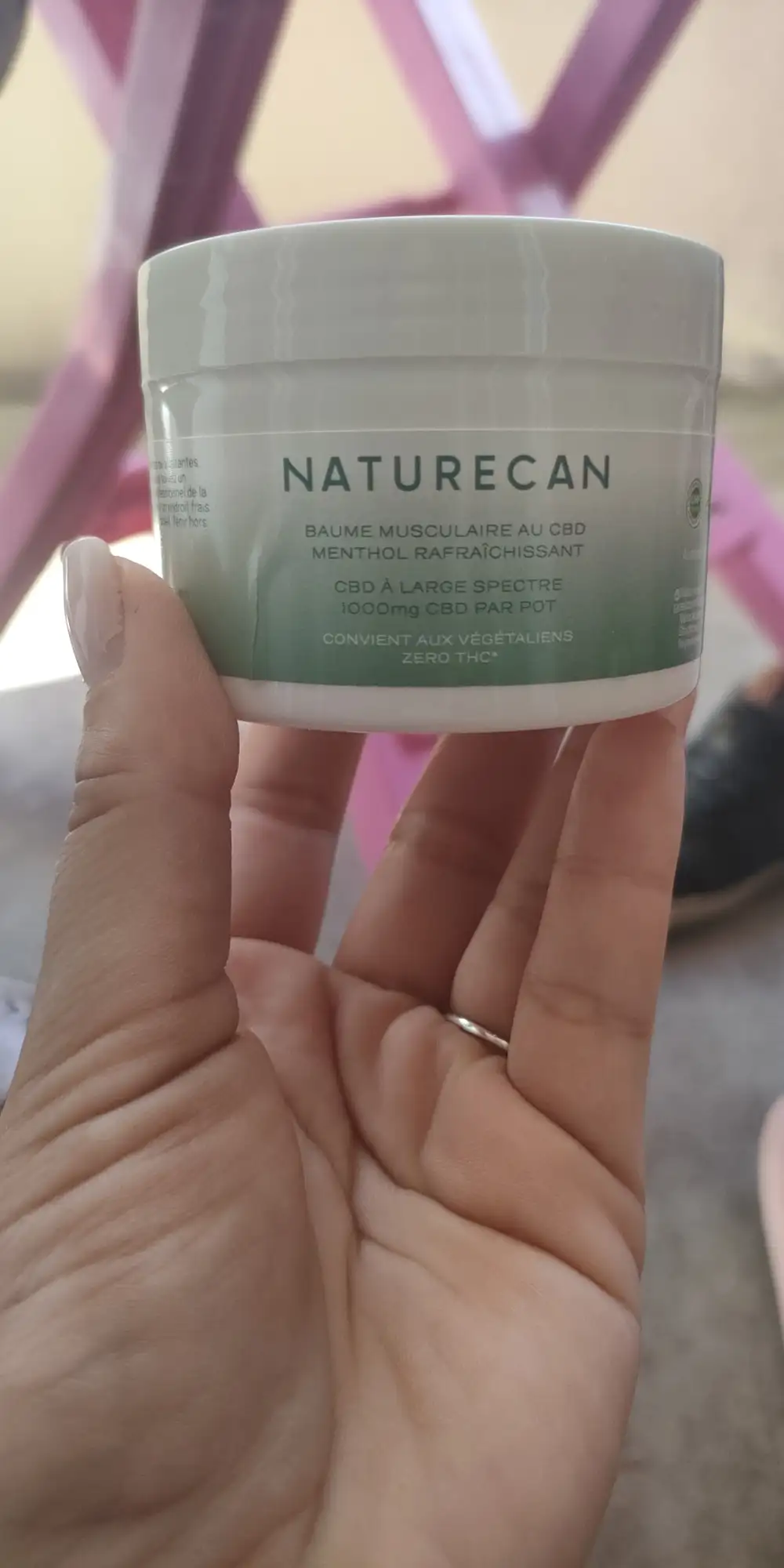 NATURECAN - Baume musculaire au CBD menthol rafraîchissant