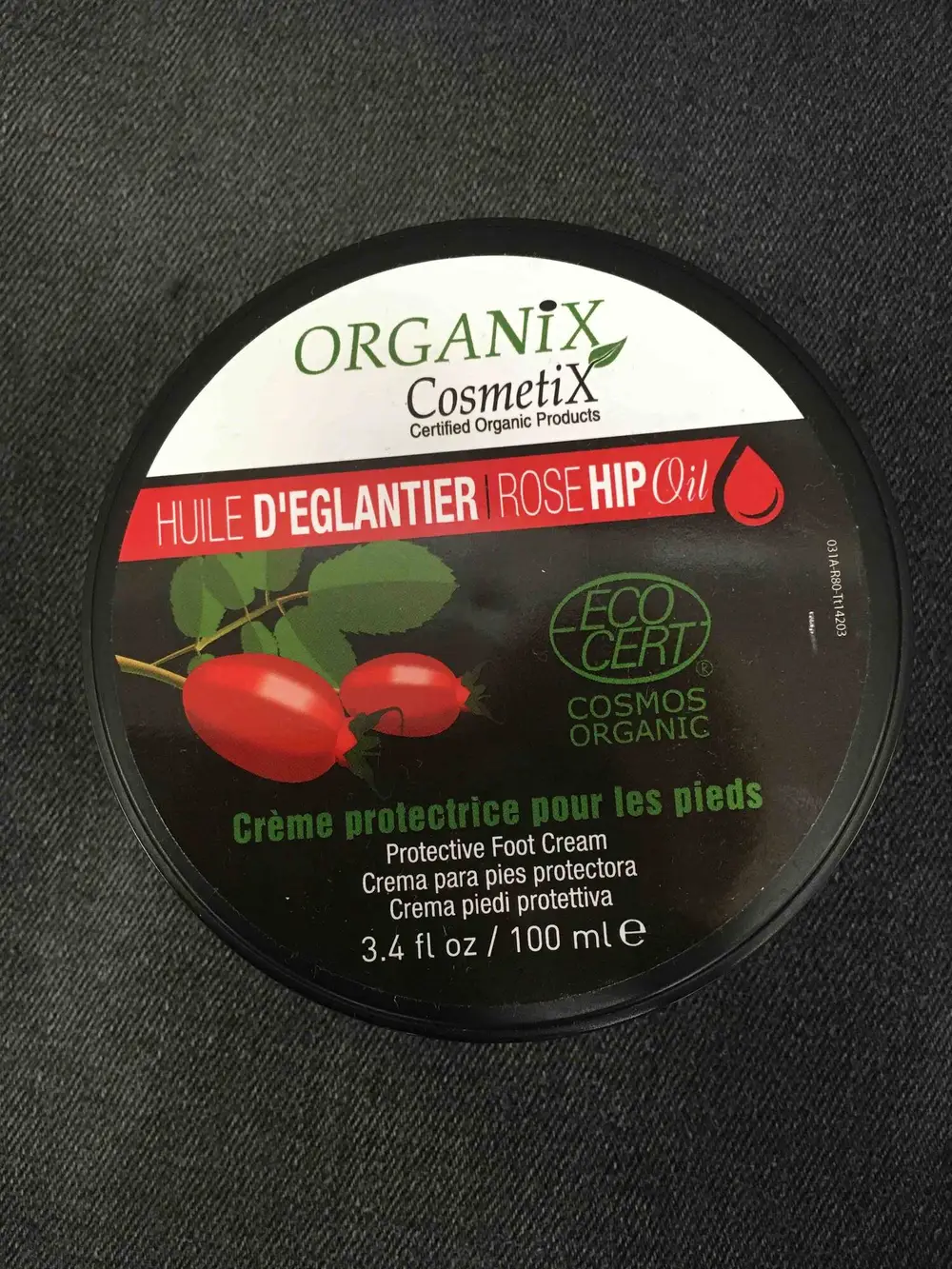 ORGANIX COSMETIX - Crème protectrice pour les pieds Huile d'églantier