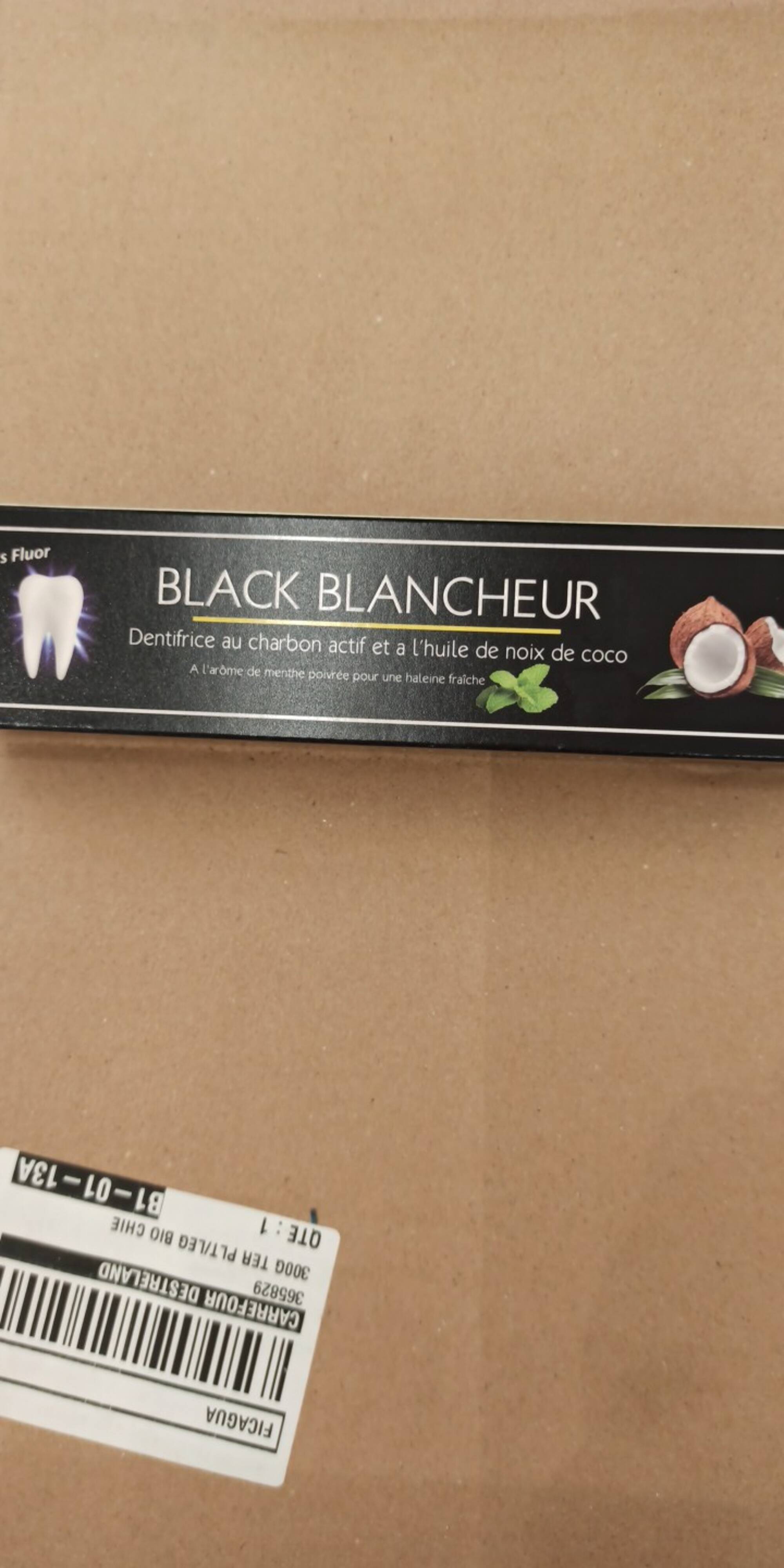 BLACK BLANCHEUR - Dentifrice au charbon actif et à l'huile de noix de coco
