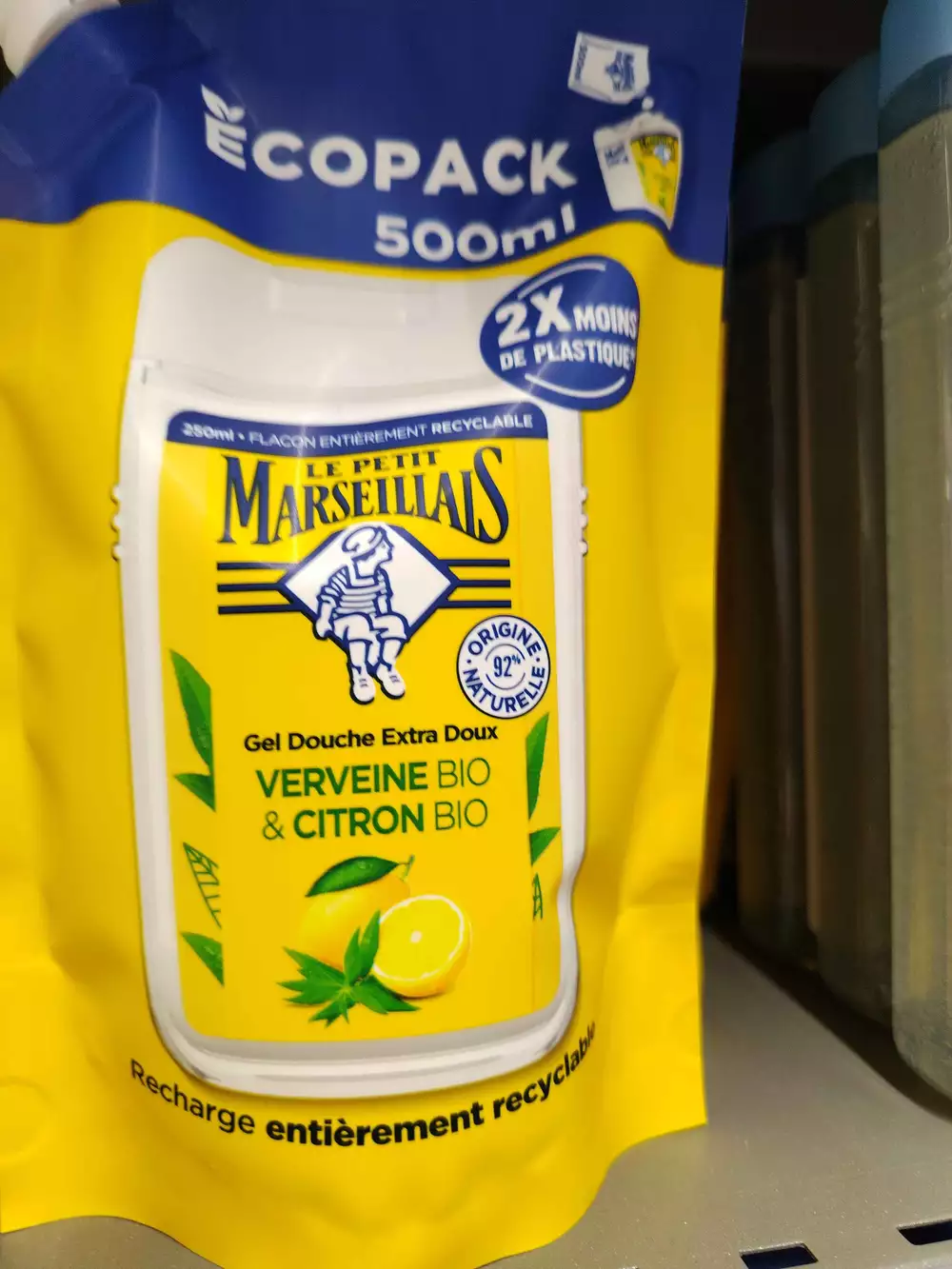 LE PETIT MARSEILLAIS - Gel douche extra doux verveine bio et citron bio