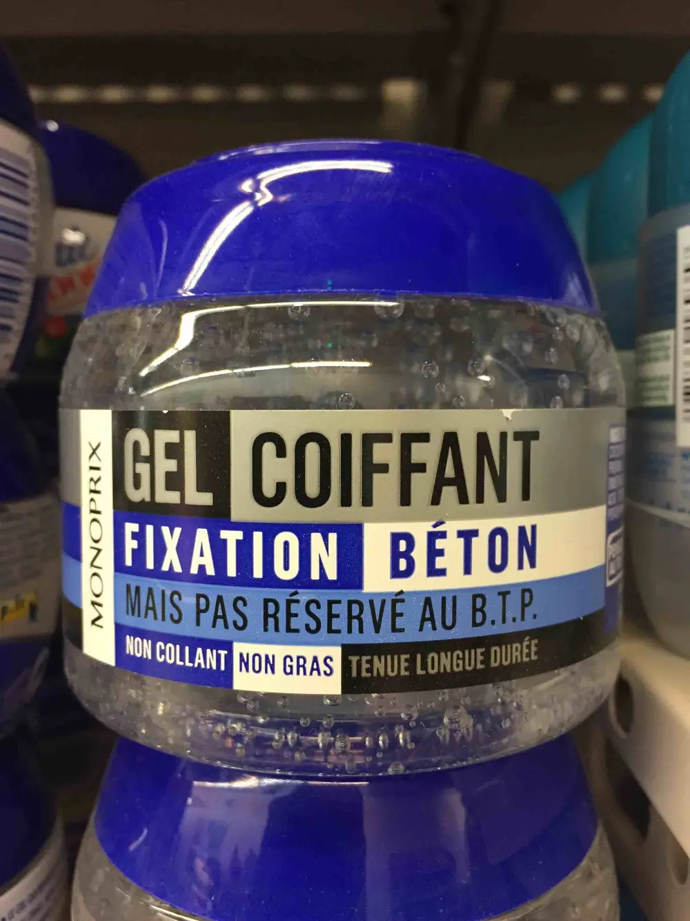 MONOPRIX - Gel coiffant fixation béton