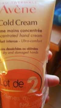 AVÈNE - Cold Cream - Crème mains concentrée