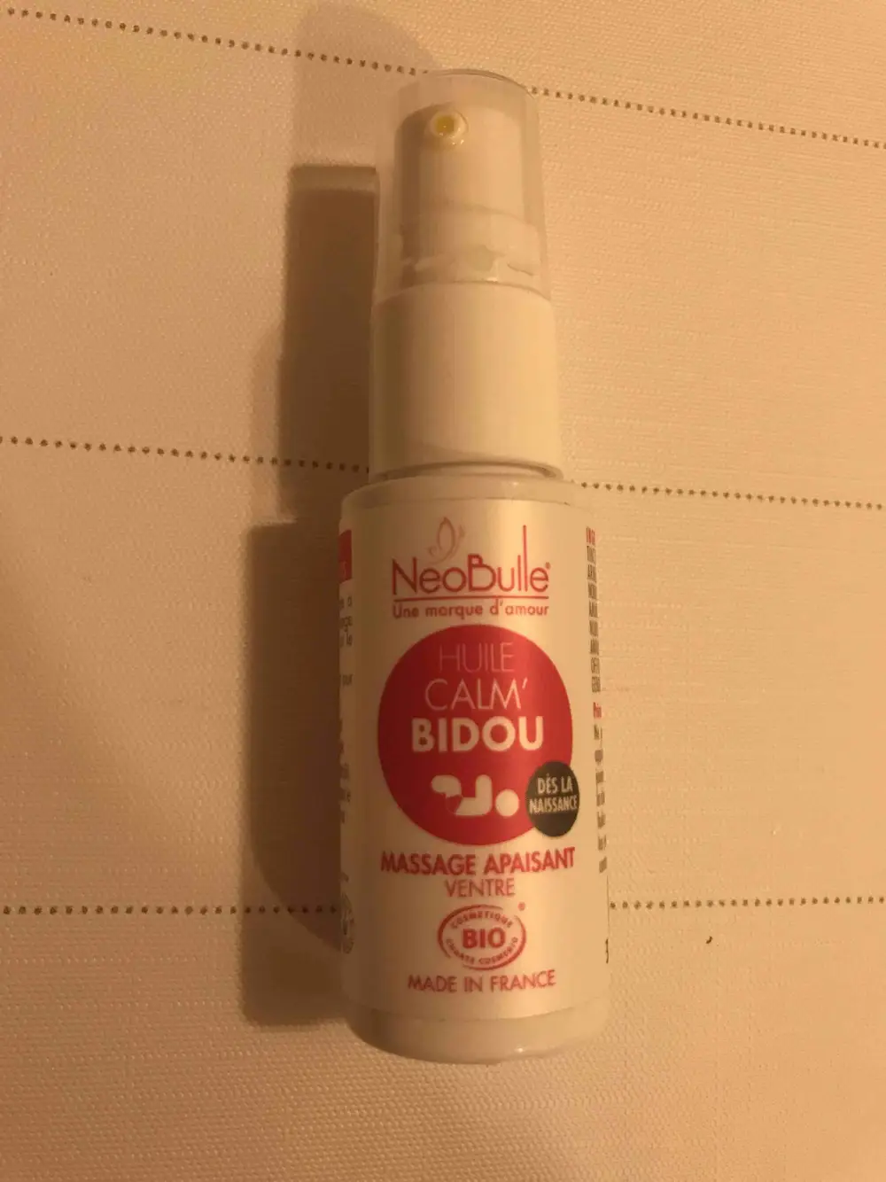 NÉOBULLE - Huile calm'Bidou - Massage apaisant ventre