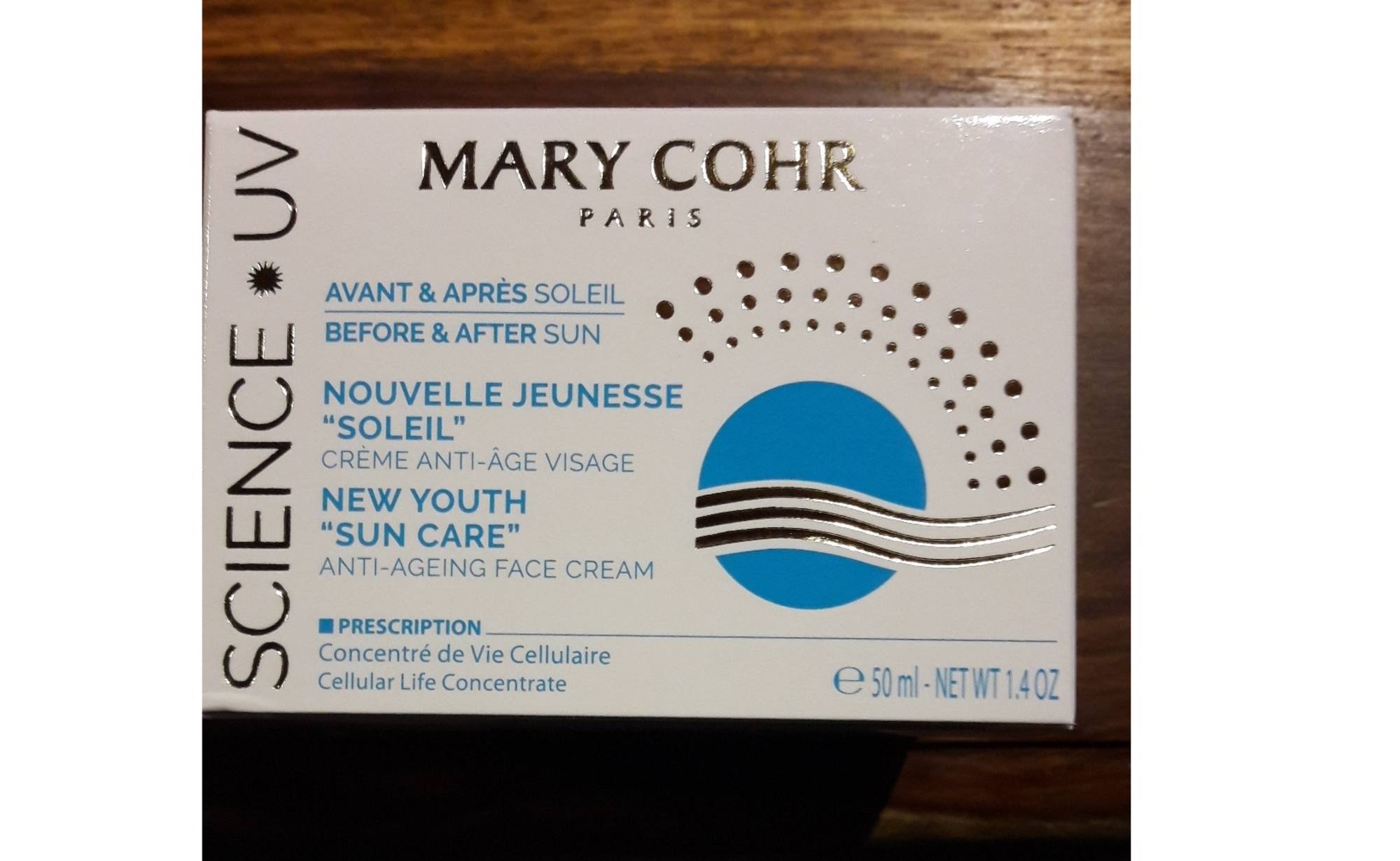 MARY COHR - Nouvelle jeunesse soleil - Crème anti-âge visage avant & après soleil