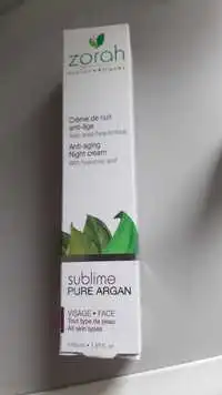 ZORAH BIOCOSMÉTIQUES - Sublime pure argan - Crème de nuit anti-âge