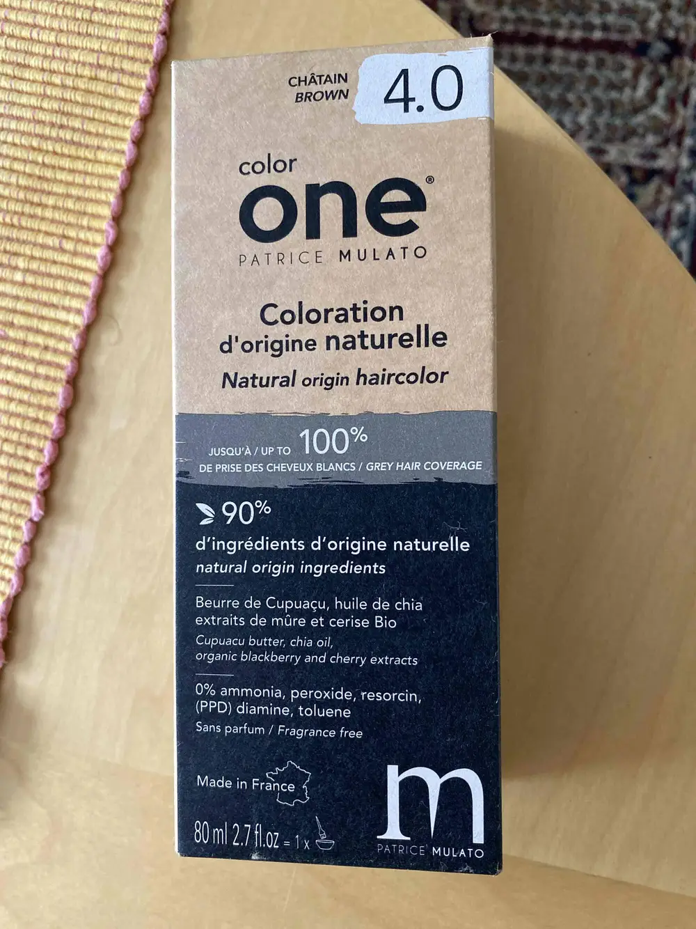 PATRICE MULATO - Color one - Coloration d'origine naturelle châtain 4.0