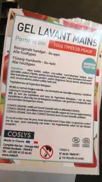 COSLYS - Gel lavant mains pomme bio