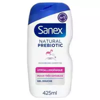 SANEX - Sanex Natural Prebiotic - Gel douche hypoallergénique peaux très sensibles