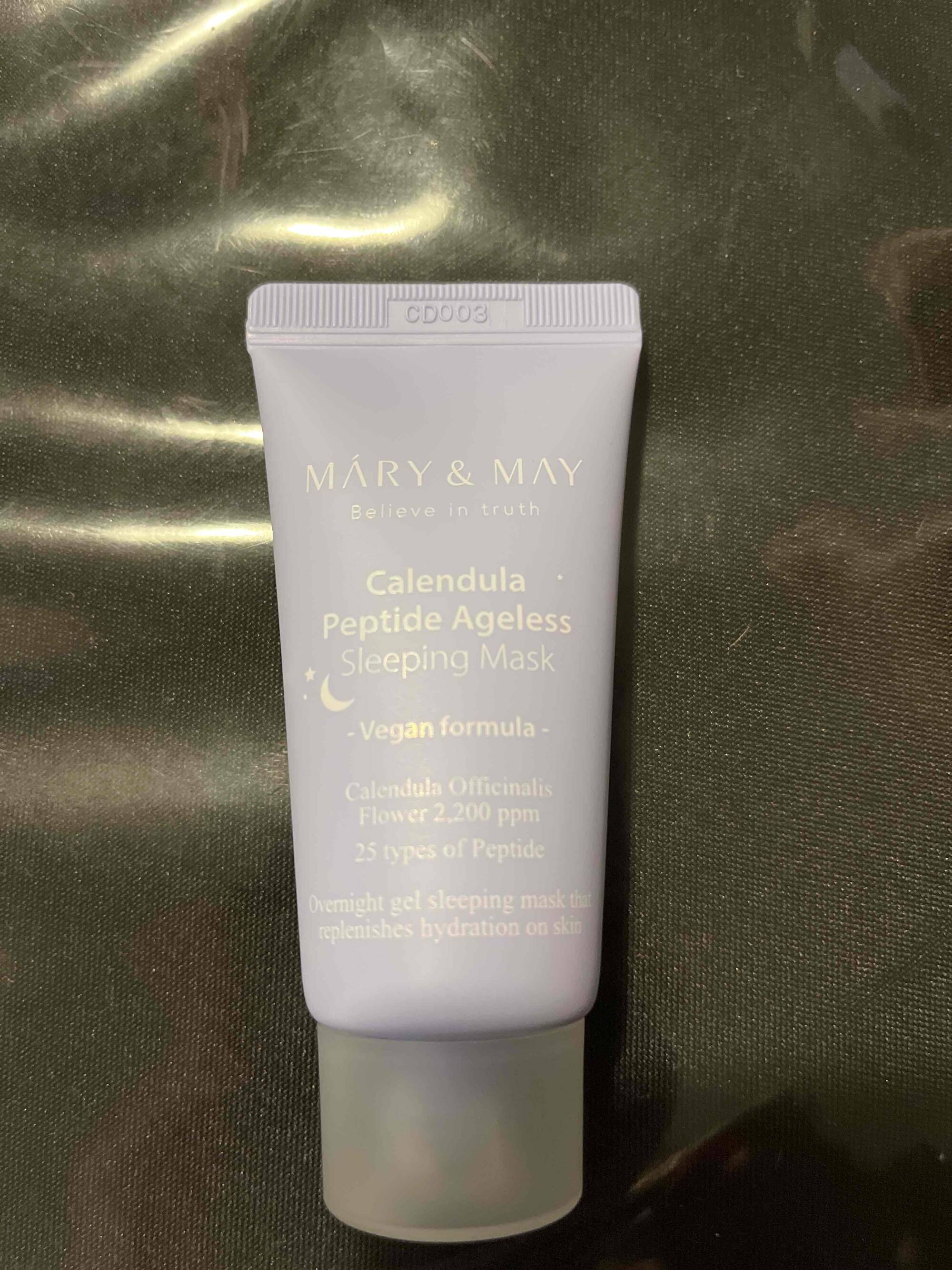 MARY&MAY - Calendula peptides ageless - Sleeping Mask