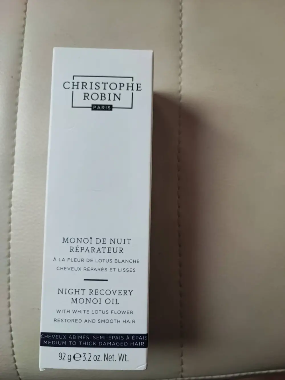 CHRISTOPHE BOBIN - Monoï de nuit réparateur à la fleur de lotus blanche