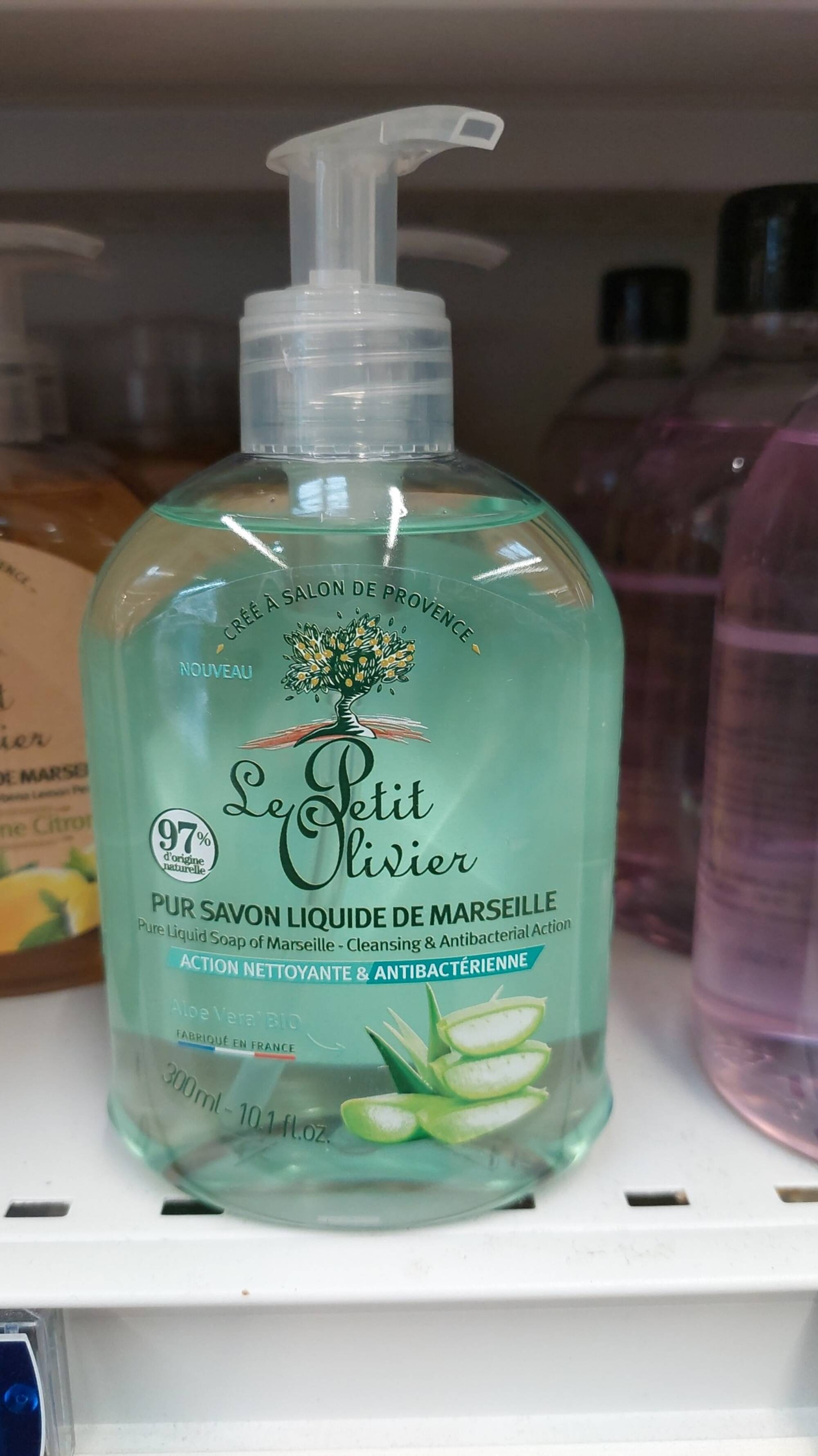 LE PETIT OLIVIER - Aloe vera bio - Pur savon liquide de Marseille