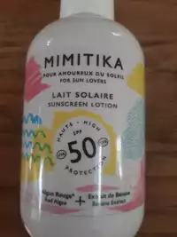 MIMITIKA - Lait solaire SPF 50